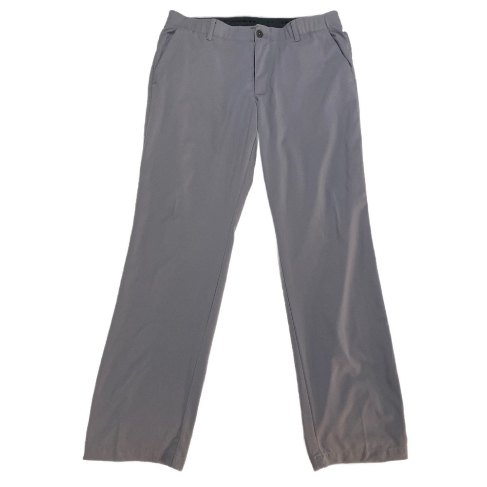 Under Armour Performance Pants Mens 36x32 Gray Golf Stretch‎ Flat Front Athletic